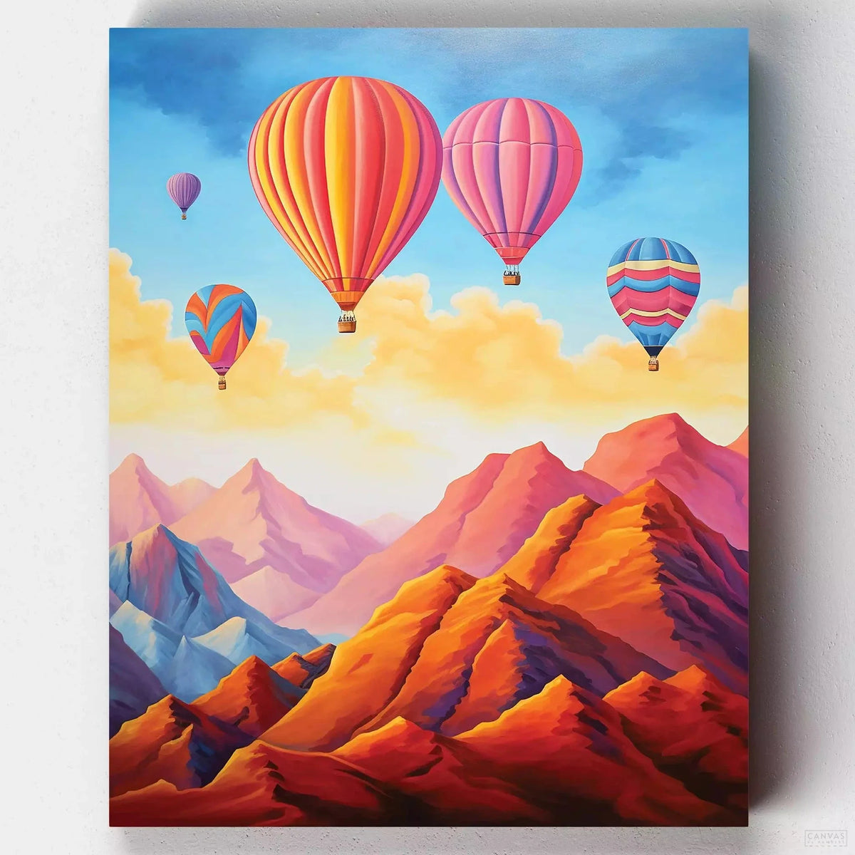 Globos Surcando los Cielos - Pintar por Números- Pintar por Números- Canvas by Numbers