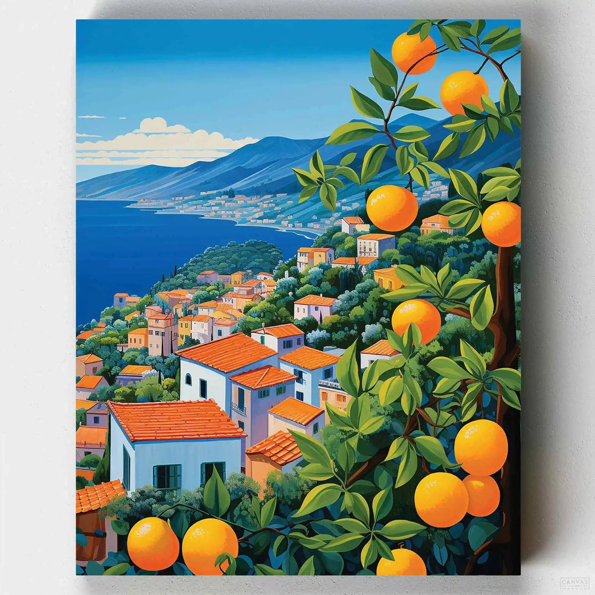 Costa de los Cítricos - Paisaje Pintar por Números- Pintar por Números- Canvas by Numbers