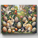 Mundo Mágico de Pascua - Pintar por Números- Pintar por Números- Canvas by Numbers