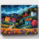 Camino del Jardín Colorido- Pintar por Números- Canvas by Numbers