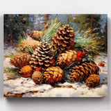 Piñas de Navidad - Pintar por Números- Pintar por Números- Canvas by Numbers