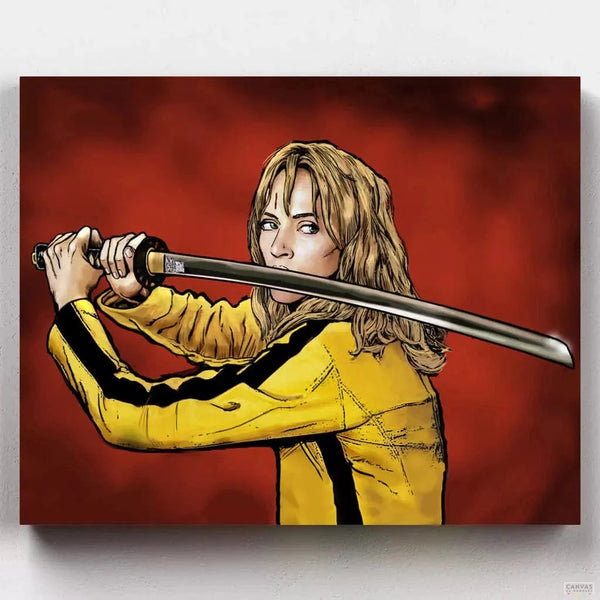 Kill Bill Uma Thurman - Pintar por Números Kit- Pintar por Números- Canvas by Numbers