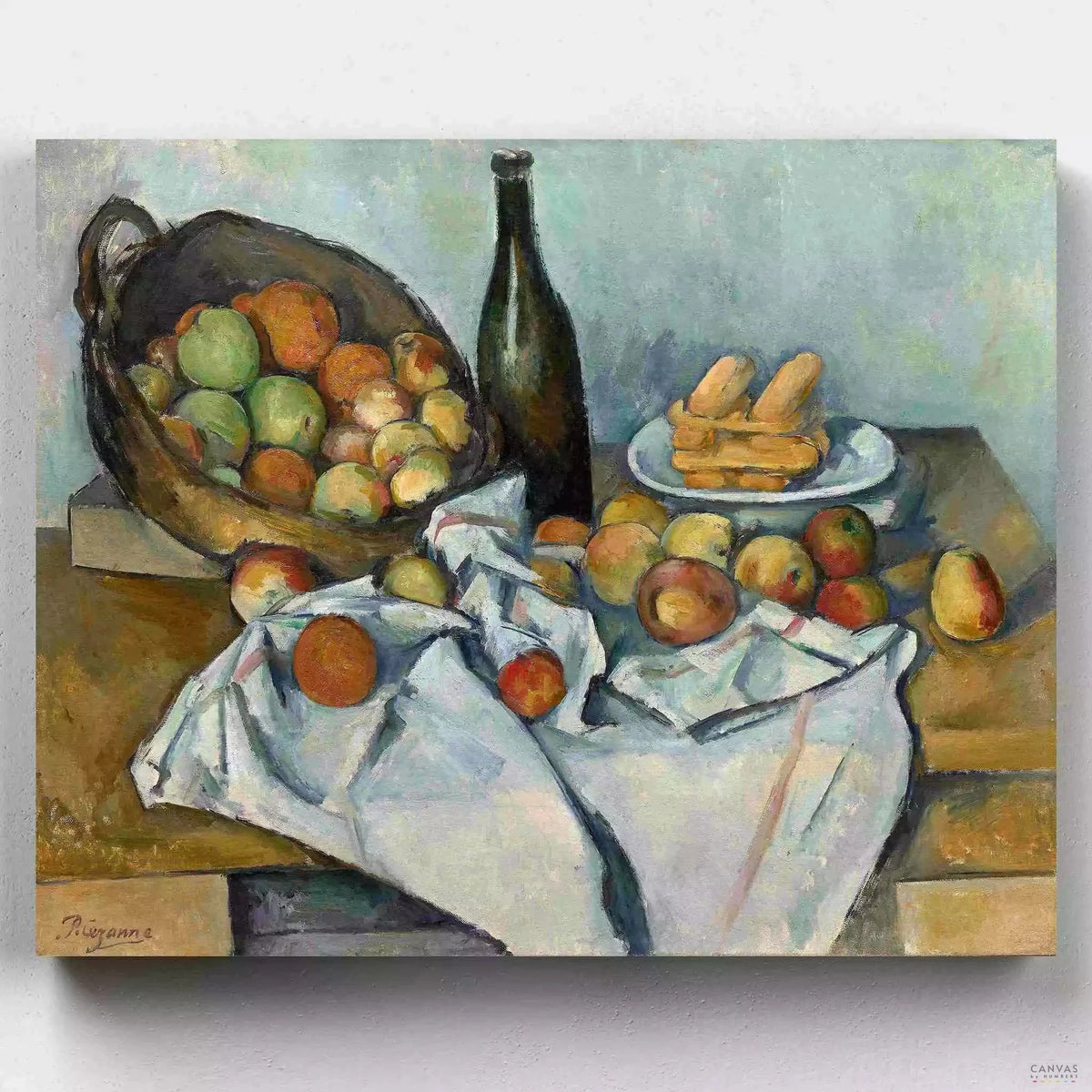 Cesto de Manzanas (1893) - Pintar por Números- Pintar por Números- Canvas by Numbers