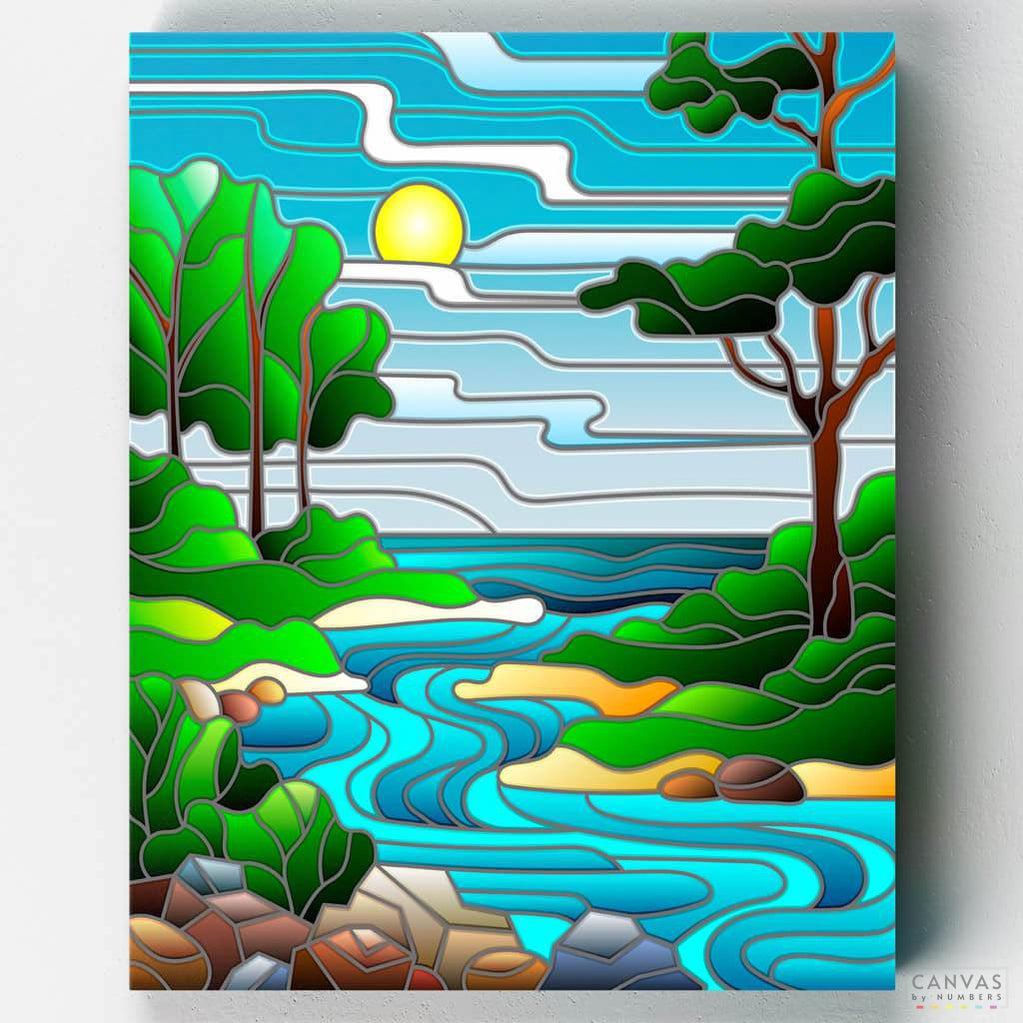 El Río - Pintar por Números- Pintar por Números- Canvas by Numbers