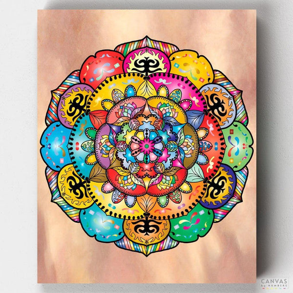 Sabiduría - Mandala Pintar por Números- Pintar por Números- Canvas by Numbers