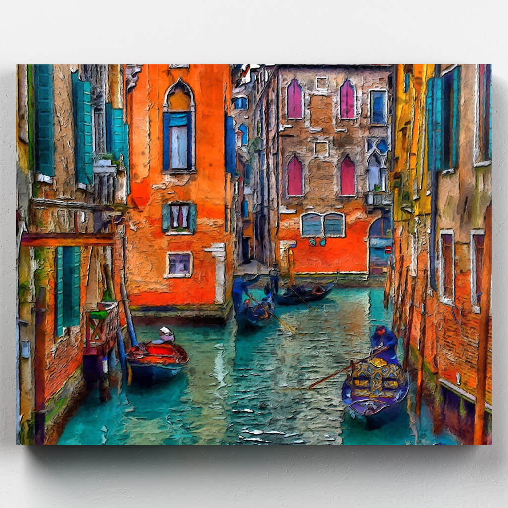 Canales de Venecia- Pintar por Números- Canvas by Numbers