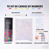 Bicicleta con Flores- Pintar por Números- Canvas by Numbers