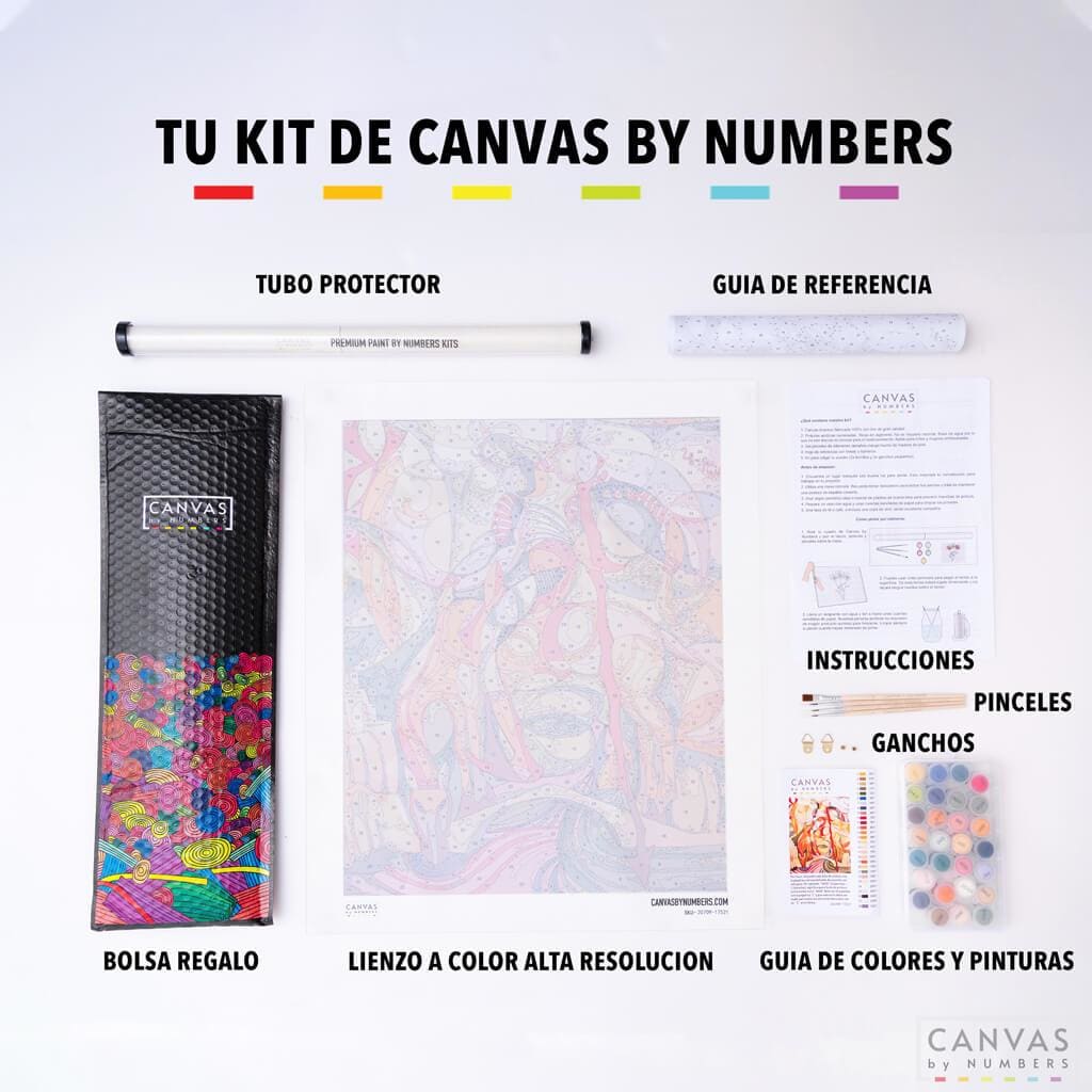 Campo de Trigo con Cipreses- Pintar por Números- Canvas by Numbers