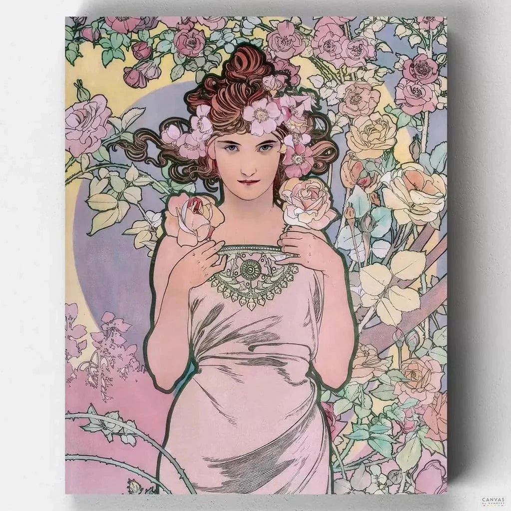 La Rosa (1898)- Pintar por Números- Canvas by Numbers